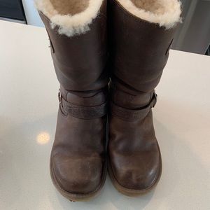 Leather UGG boots